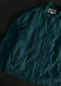 Lightweight Windbreaker Jacket with Stand Collar, Full-Zip Front & Embroidered Crest Logo