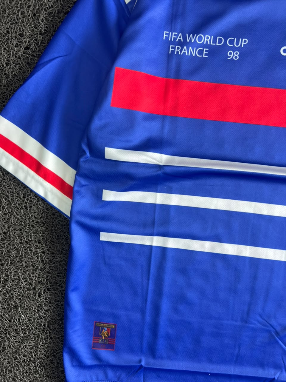France 1998 World Cup Zidane #10 Adidas Football Five Sleeve Jersey