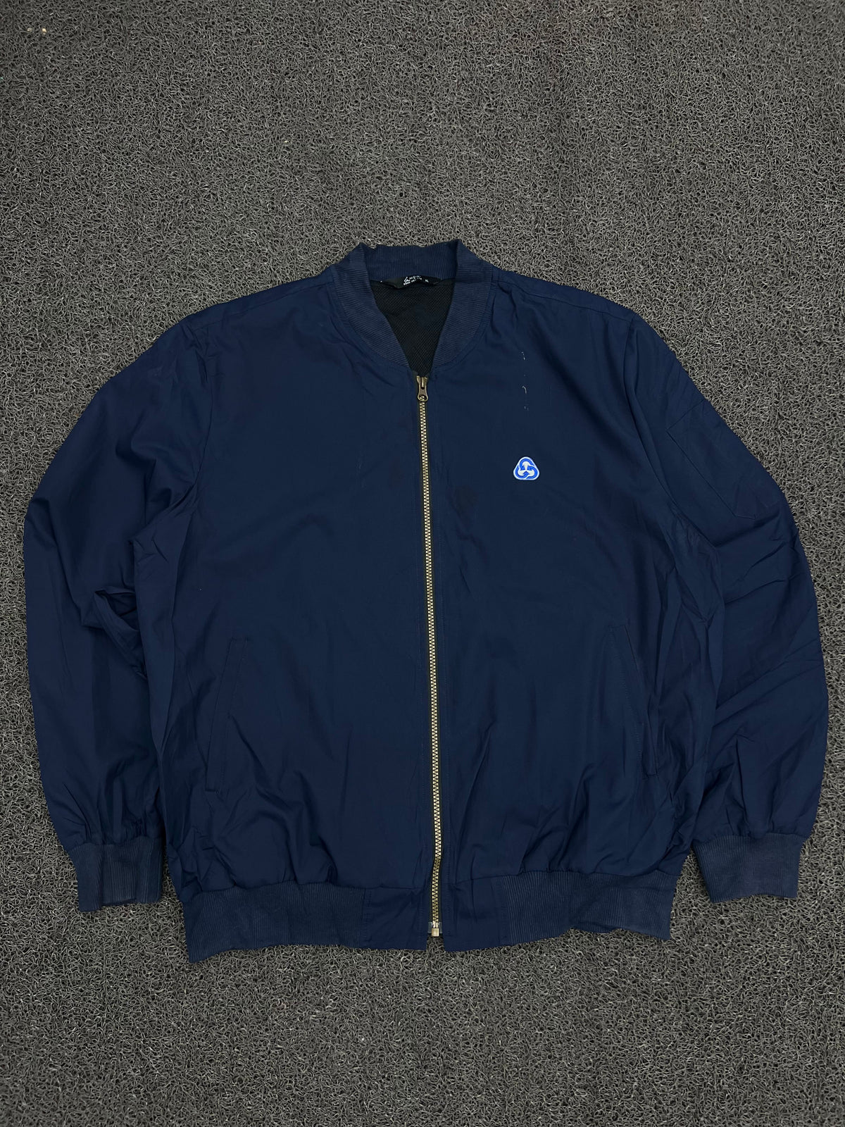 Navy Blue Classic Bomber Jacket