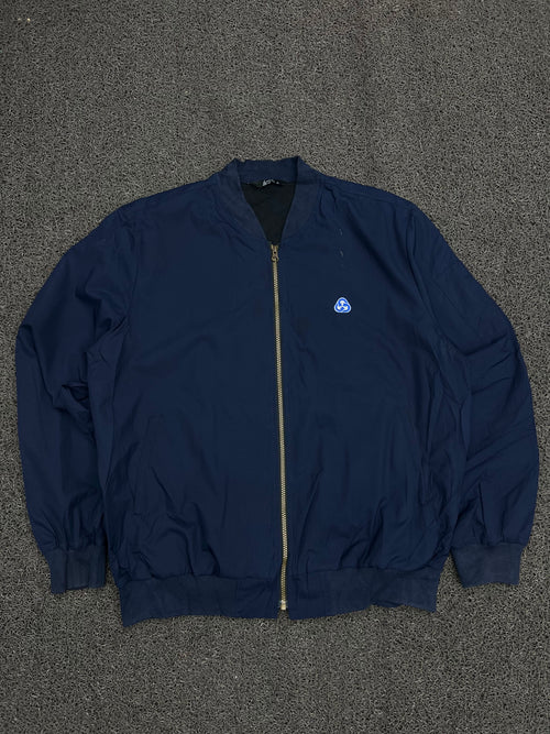 Navy Blue Classic Bomber Jacket