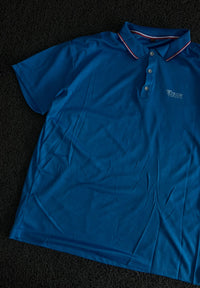 Blue Contrast Collar Polo T-Shirt