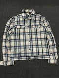 Premium Check Plaid Button-Up Trucker Jacket
