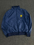 Ferrari Navy Blue Lightweight Zip-Up Track Jacket – Premium Motorsport Windbreaker