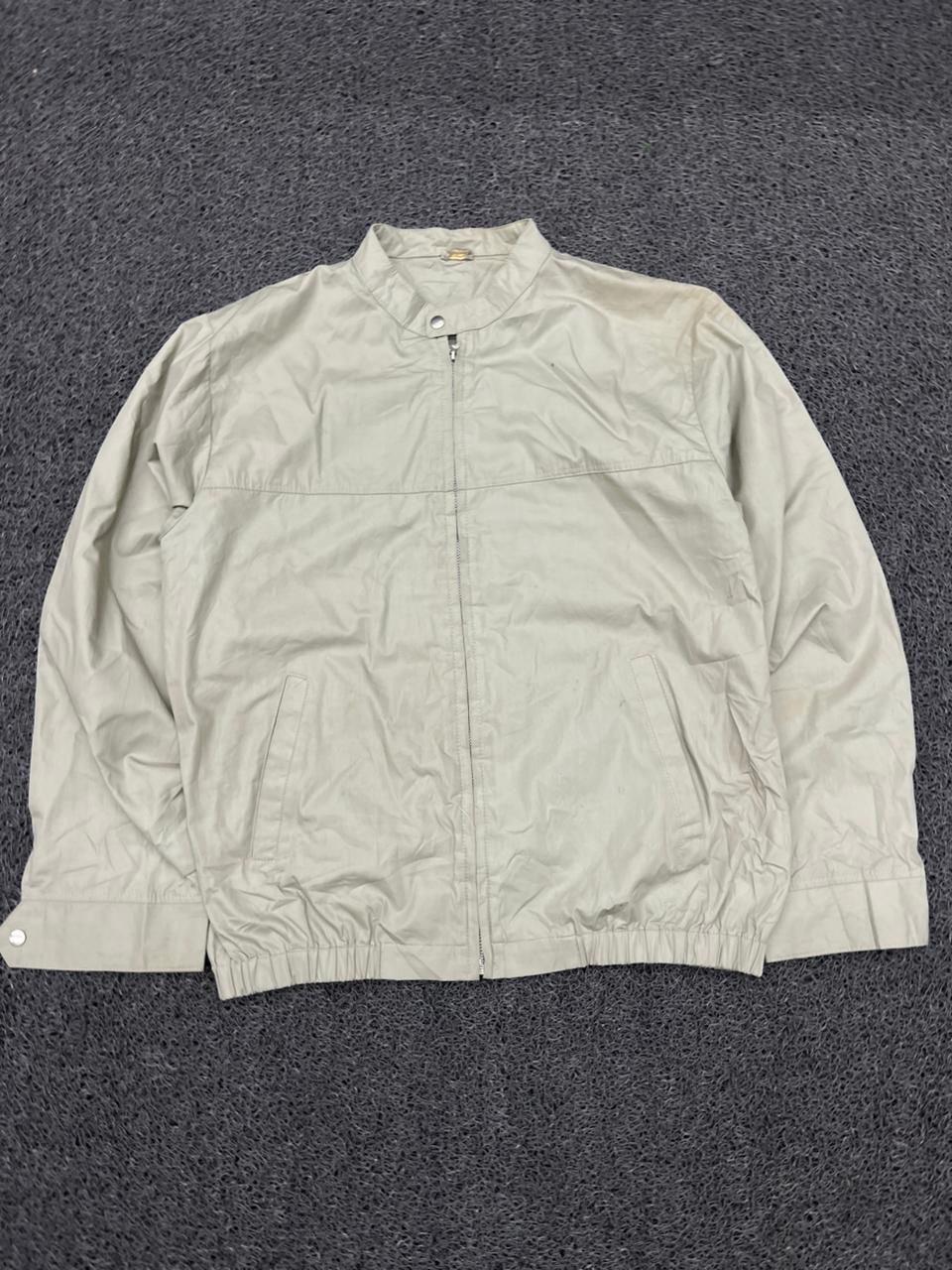 Vintage Stand Collar Zip-Up Casual Jacket