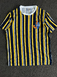 Jack & Jones Originals Men's Vertical Stripe Graphic T-Shirt – Short Sleeve Crew Neck