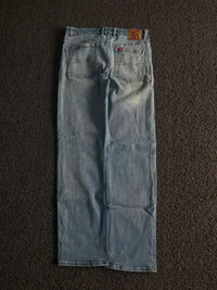 Vintage Light Wash Wide Leg Denim Jeans – Relaxed Fit Blue Jeans