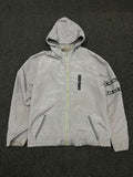 Grey Hooded Windbreaker Jacket – Full Zip Lightweight Streetwear