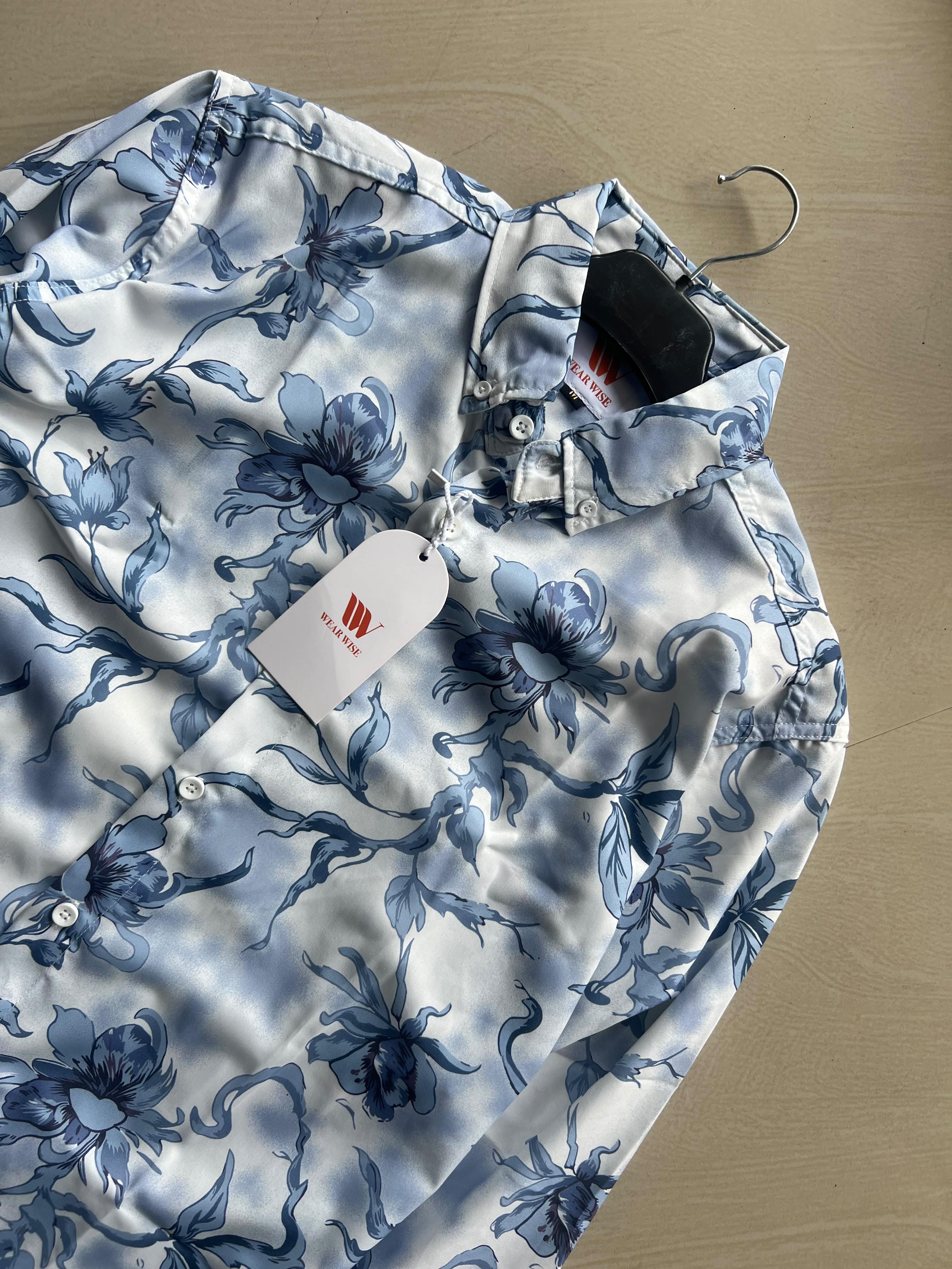 Premium Floral Print Button-Up Shirt
