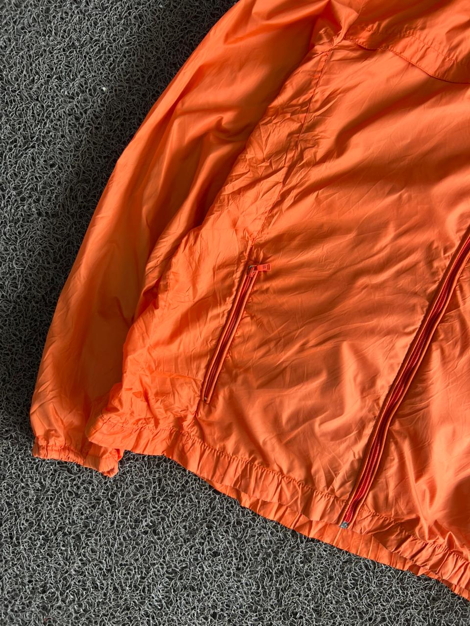 Vintage UBIZECO Orange Lightweight Windbreaker Jacket | Full-Zip Outdoor Jacket