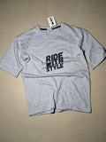 Ride With Style Graphic Grey T-Shirt