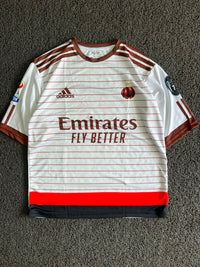AC Milan Torres #9 White Away Football Five Sleeve Jersey – Adidas | Emirates Fly Bett