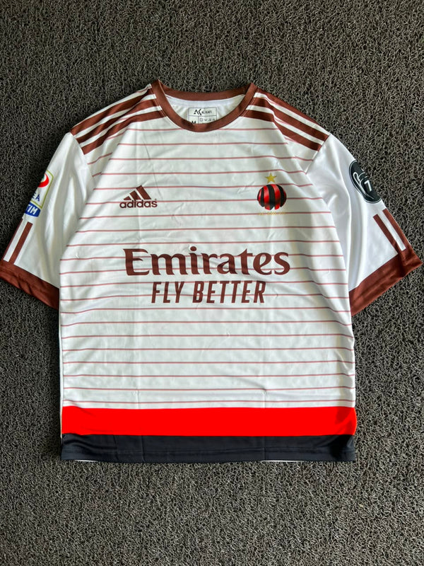 AC Milan Torres #9 White Away Football Five Sleeve Jersey – Adidas | Emirates Fly Bett