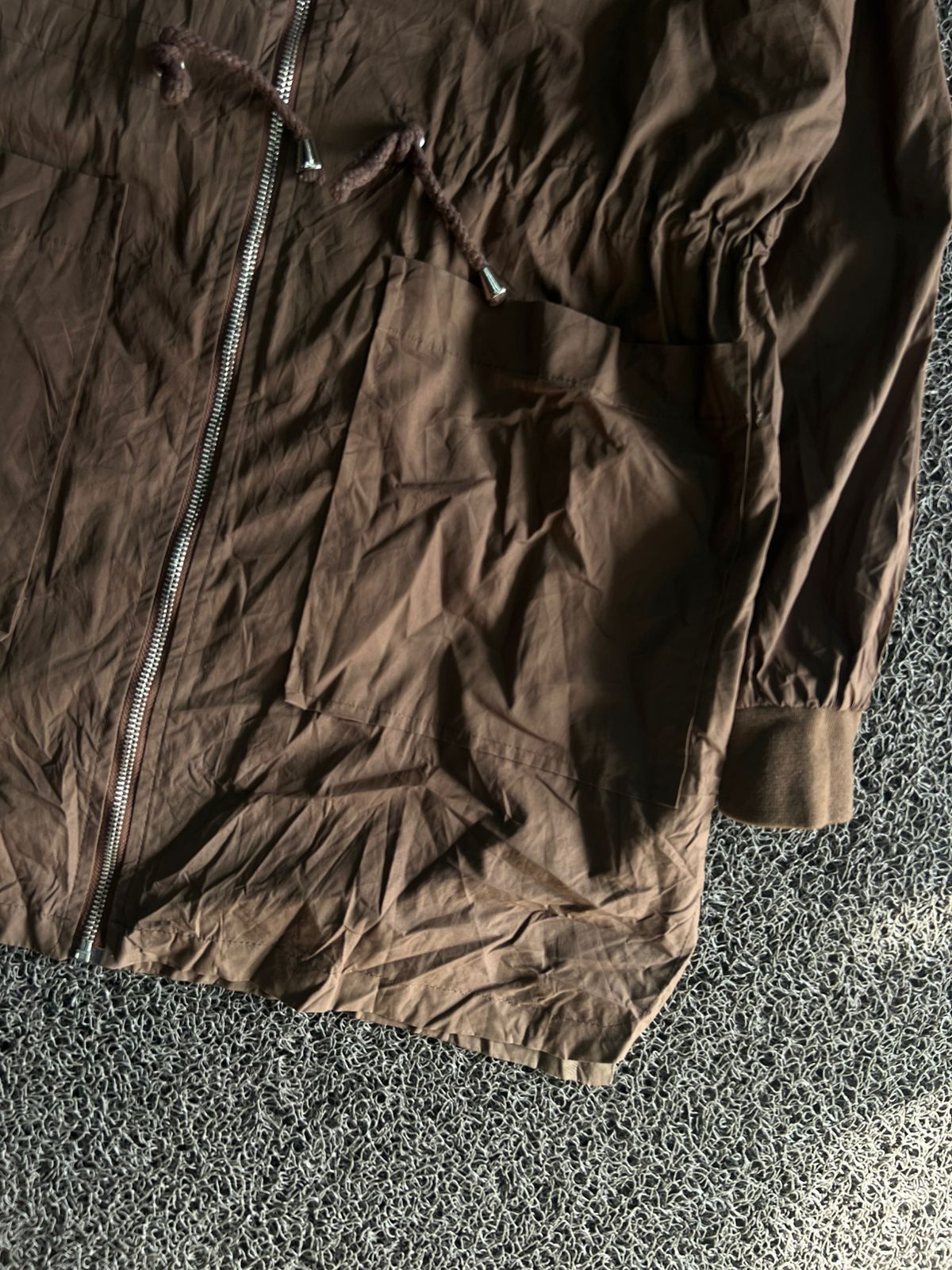 Burberry Brown Lightweight Zip-Up Utility Jacket