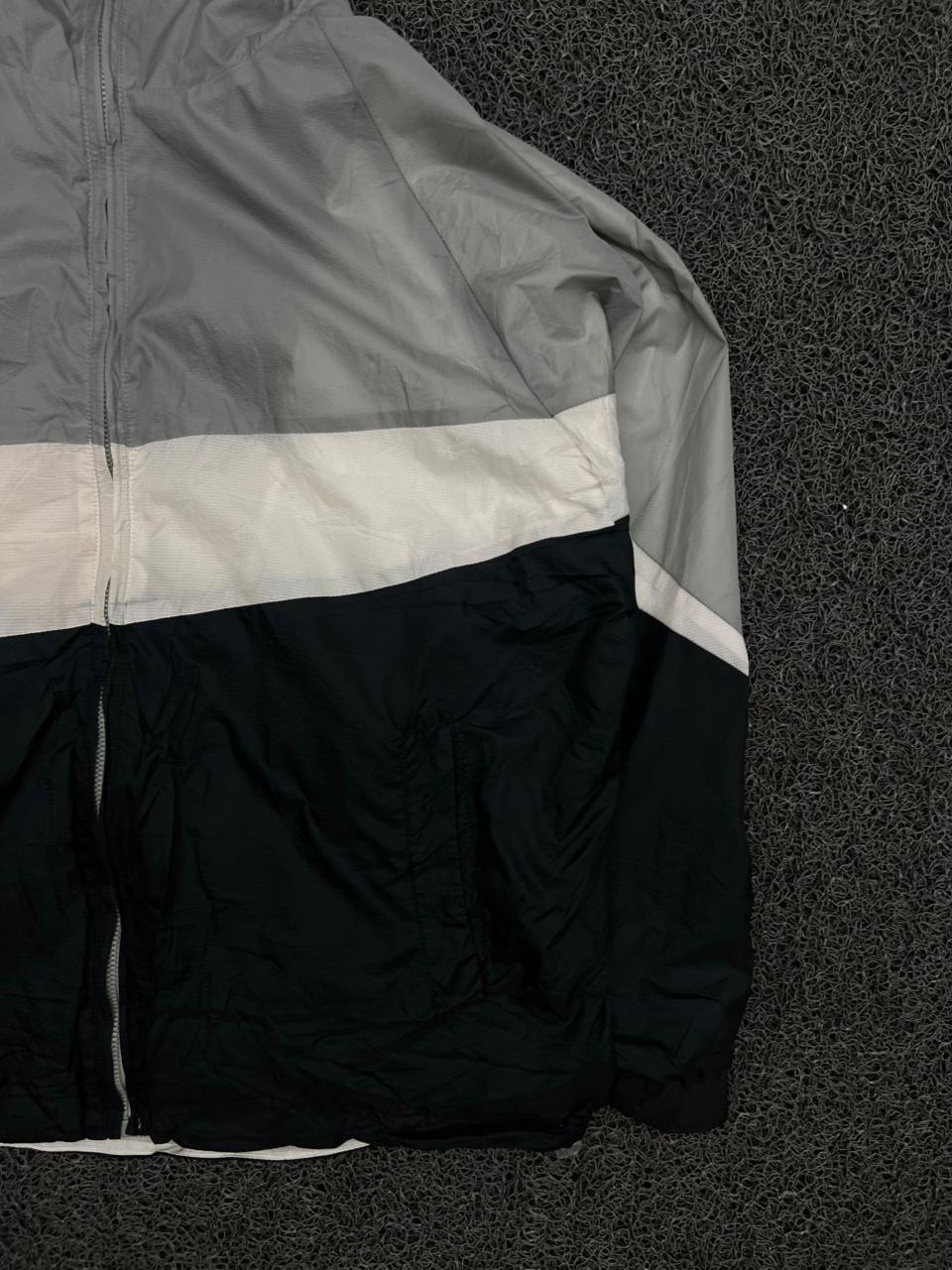 Color Block Hooded Windbreaker Jacket