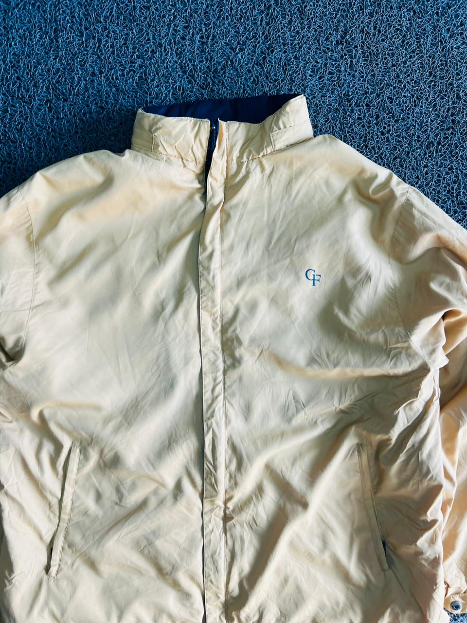 CF Beige Lightweight Zip-Up Windbreaker Jacket