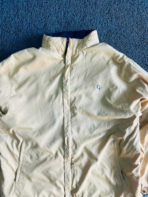 CF Beige Lightweight Zip-Up Windbreaker Jacket