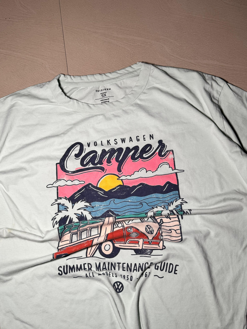 Volkswagen Camper Graphic T-Shirt Retro Summer Beach Van Tee