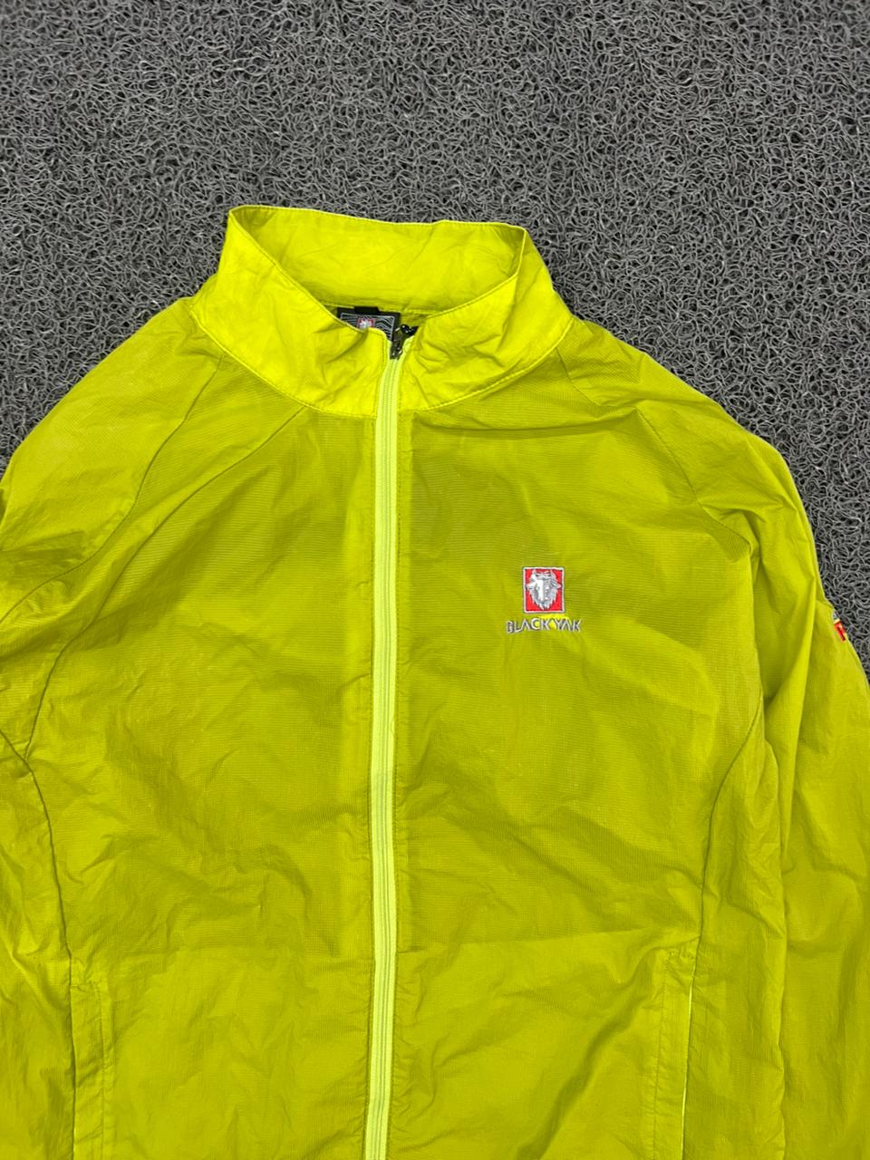 Nautica Neon Yellow Lightweight Full-Zip Windbreaker Jacket