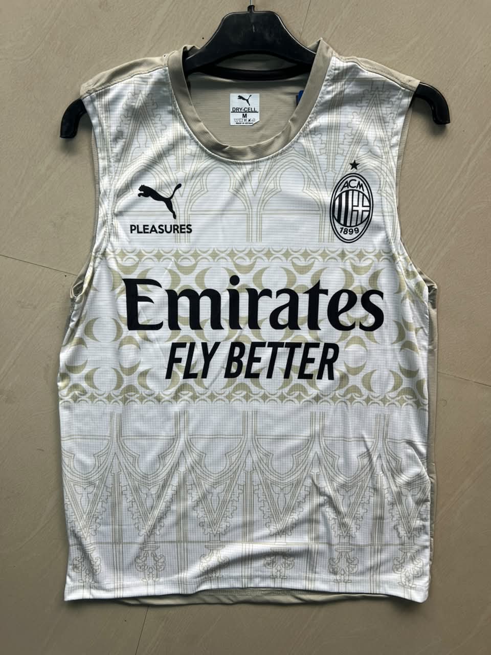 AC Milan 2025/26 White Sleeveless Training Jersey