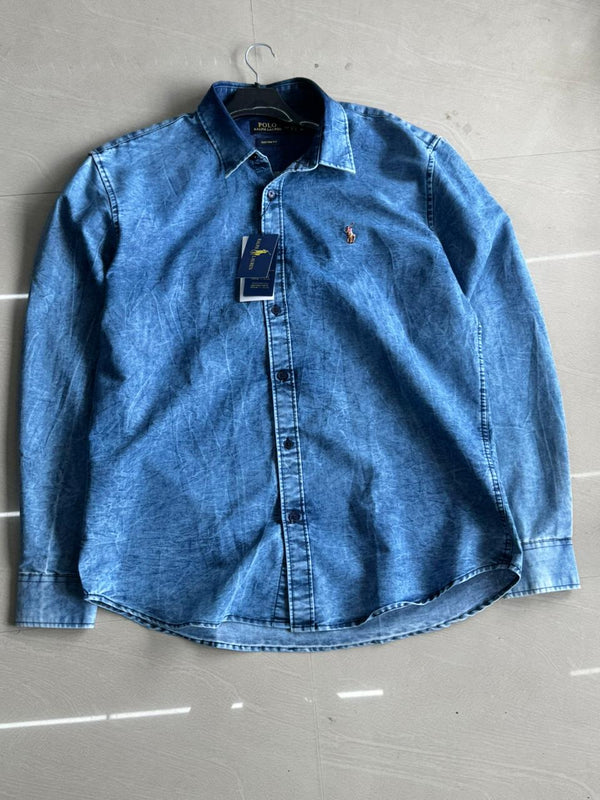Vintage Polo Ralph Lauren Acid Wash Denim Button-Up Shirt