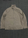 Men's Beige Stand Collar Full Zip Jacket | Lightweight Casual Outerwear
