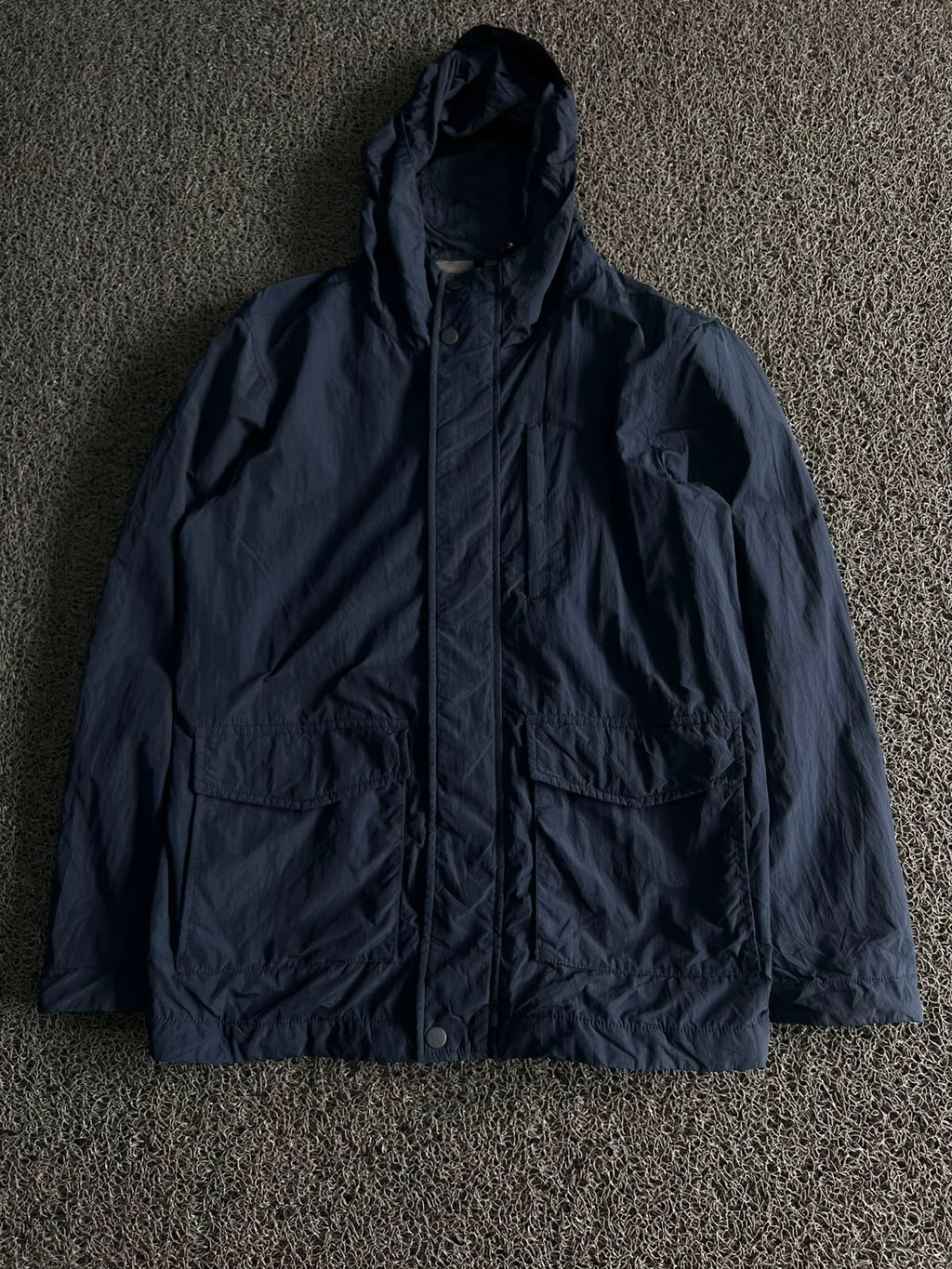 Classic Navy Hooded Utility Jacket