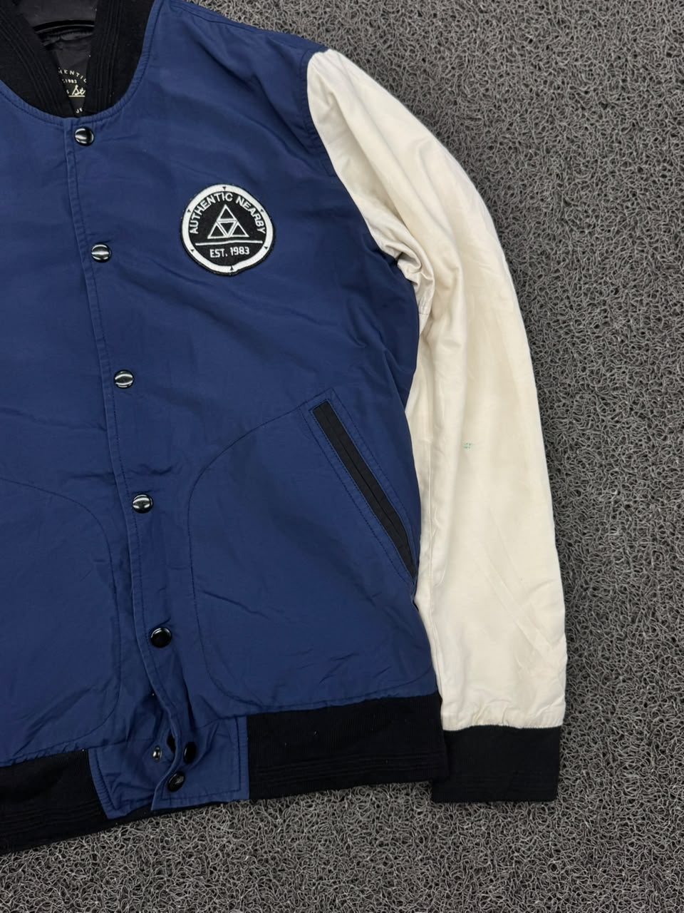 Men's Varsity Bomber Jacket with Logo Patch