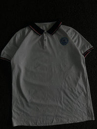 Vintage Polo T-Shirt with Contrast Striped Collar & Cuffs