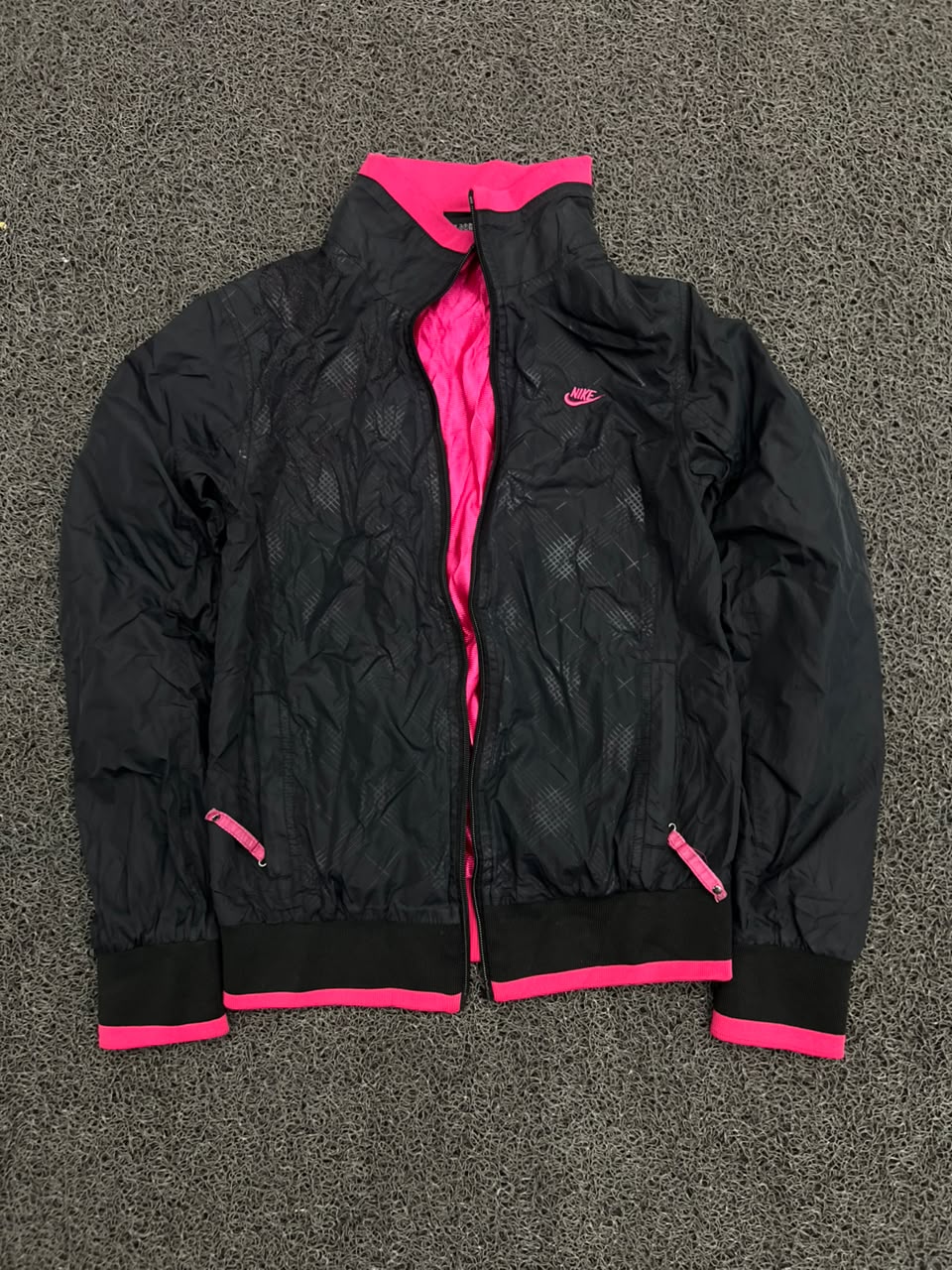 Nike Black & Pink Full Zip Track Jacket |⚠️ No Zip |Good Condition