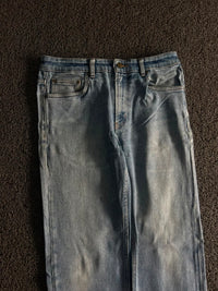 Vintage Light Wash Wide Leg Denim Jeans – Relaxed Fit Blue Jeans