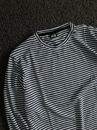 H&M Black & White Striped Long Sleeve T-Shirt