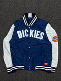 Dickies Navy & White Varsity Snap Button Bomber Jacket