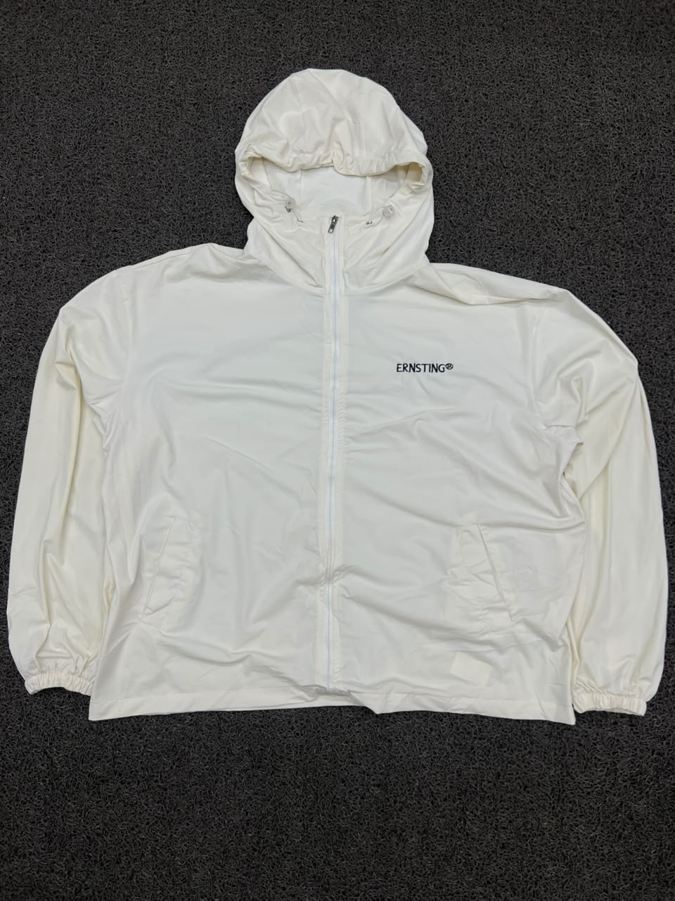Ernsting® Lightweight Hooded Windbreaker Jacket – Full Zip Packable Casual Outerwear