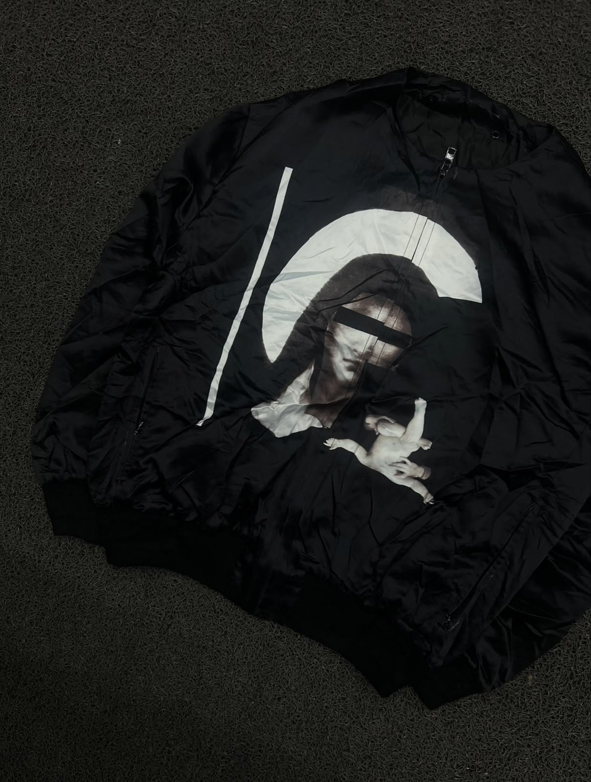 Graphic Print Bomber Jacket | Full-Zip Lightweight Casual Jacket