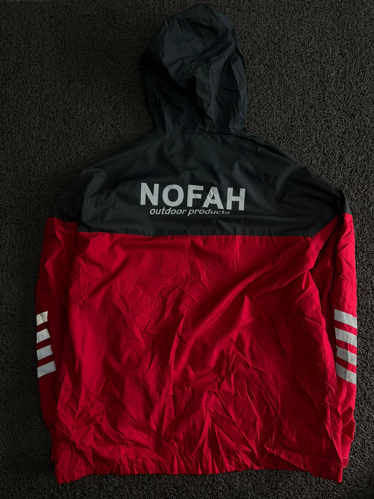 NOFAH Colorblock Hooded Windbreaker Jacket ⚠️ Small Stains