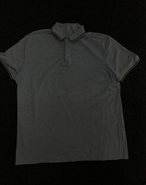 Plain Polo T-Shirt with Contrast Piping – Short Sleeve