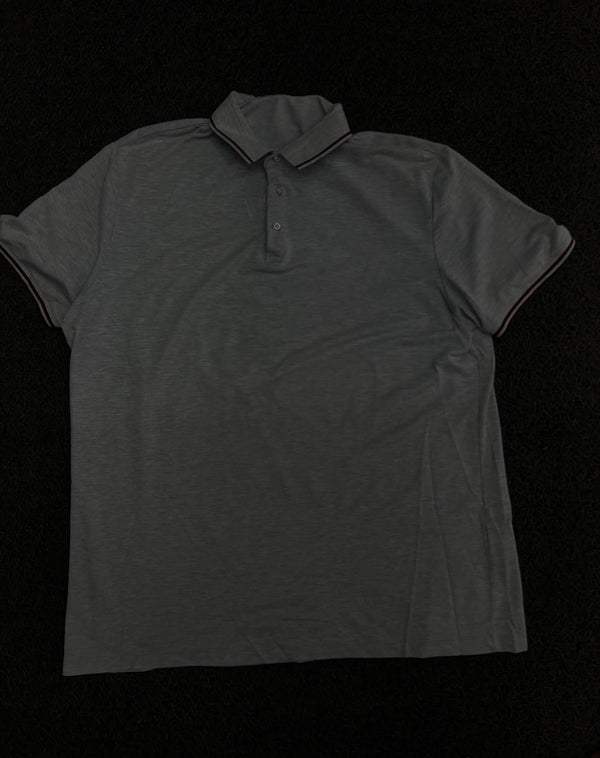 Plain Polo T-Shirt with Contrast Piping – Short Sleeve