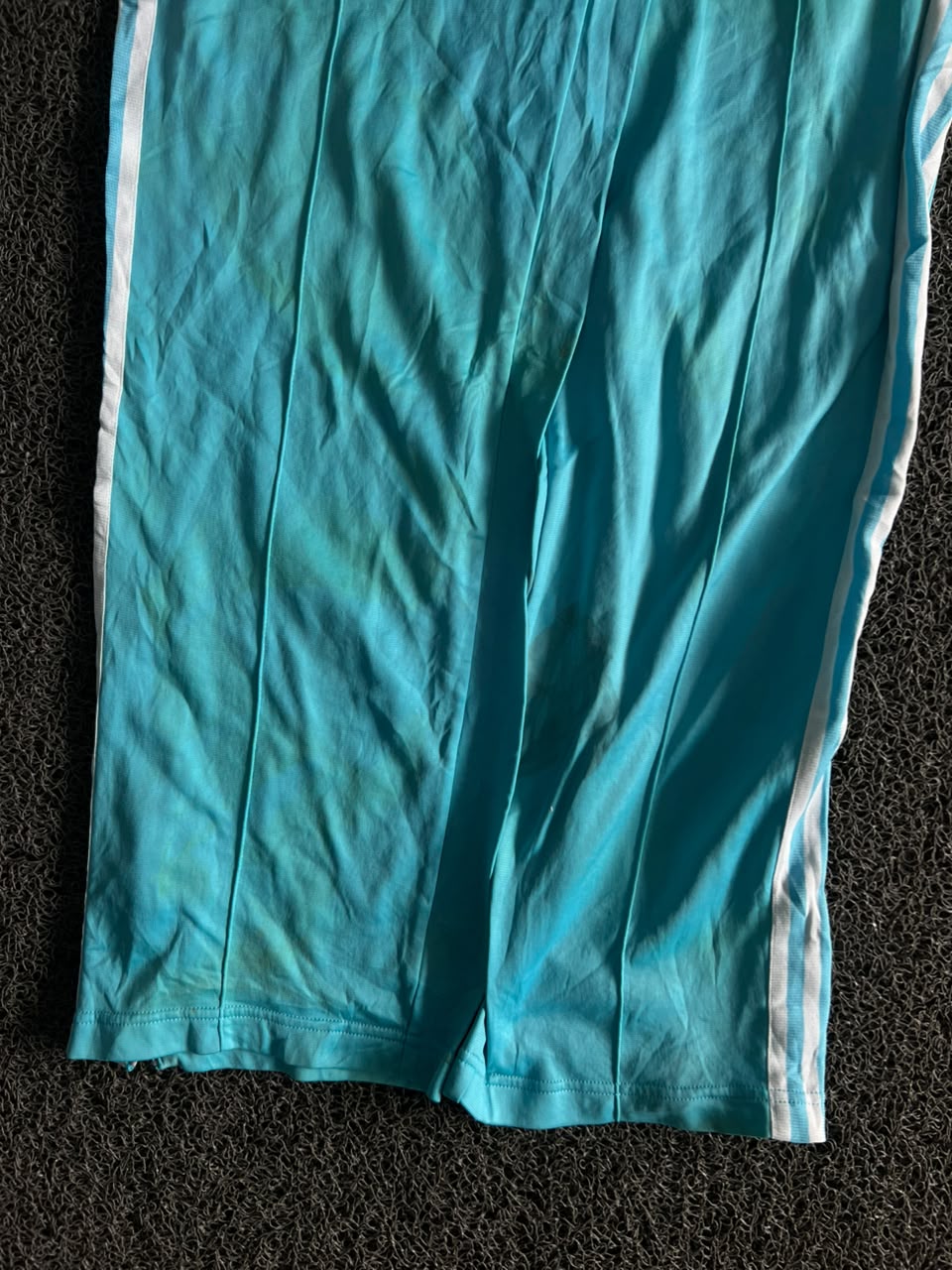 Adidas Thrift Blue 3-Stripes Track Pants – ⚠️ Small Stain