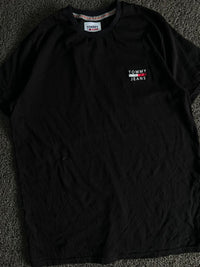 Tommy Jeans Black Logo Crew Neck T-Shirt | Men's Casual Cotton Tee
