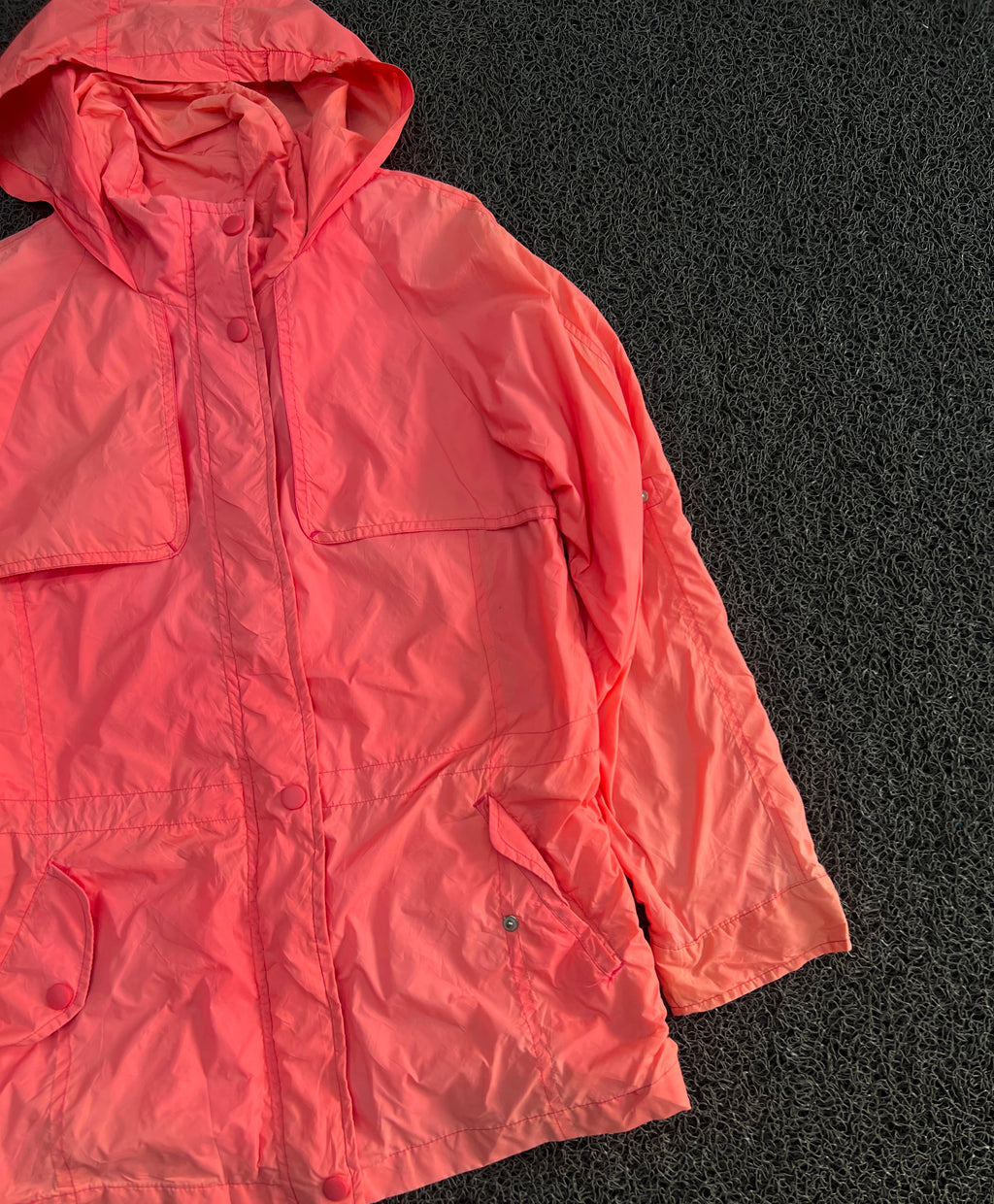Hooded Lightweight Rain Jacket | Snap Button Windbreaker | Full Sleeve Outerwear
