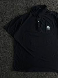 Black Minimal Logo Polo T-Shirt