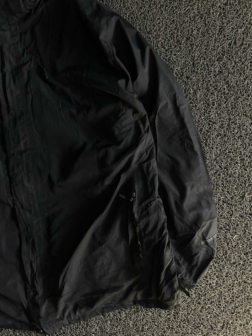 Black Hooded Waterproof Windbreaker Jacket