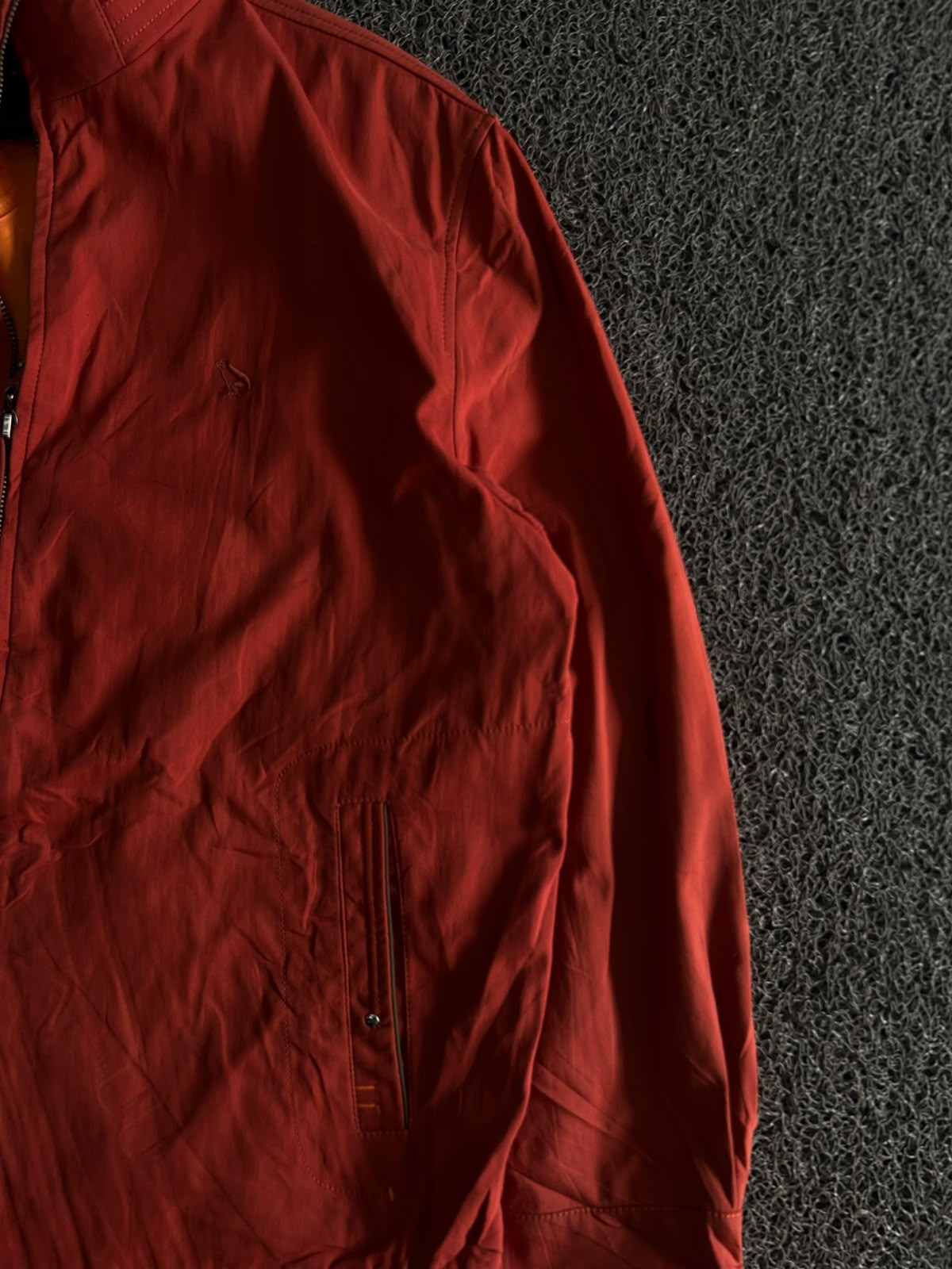 Vintage Red Lightweight Harrington Jacket ⚠️ No Zip