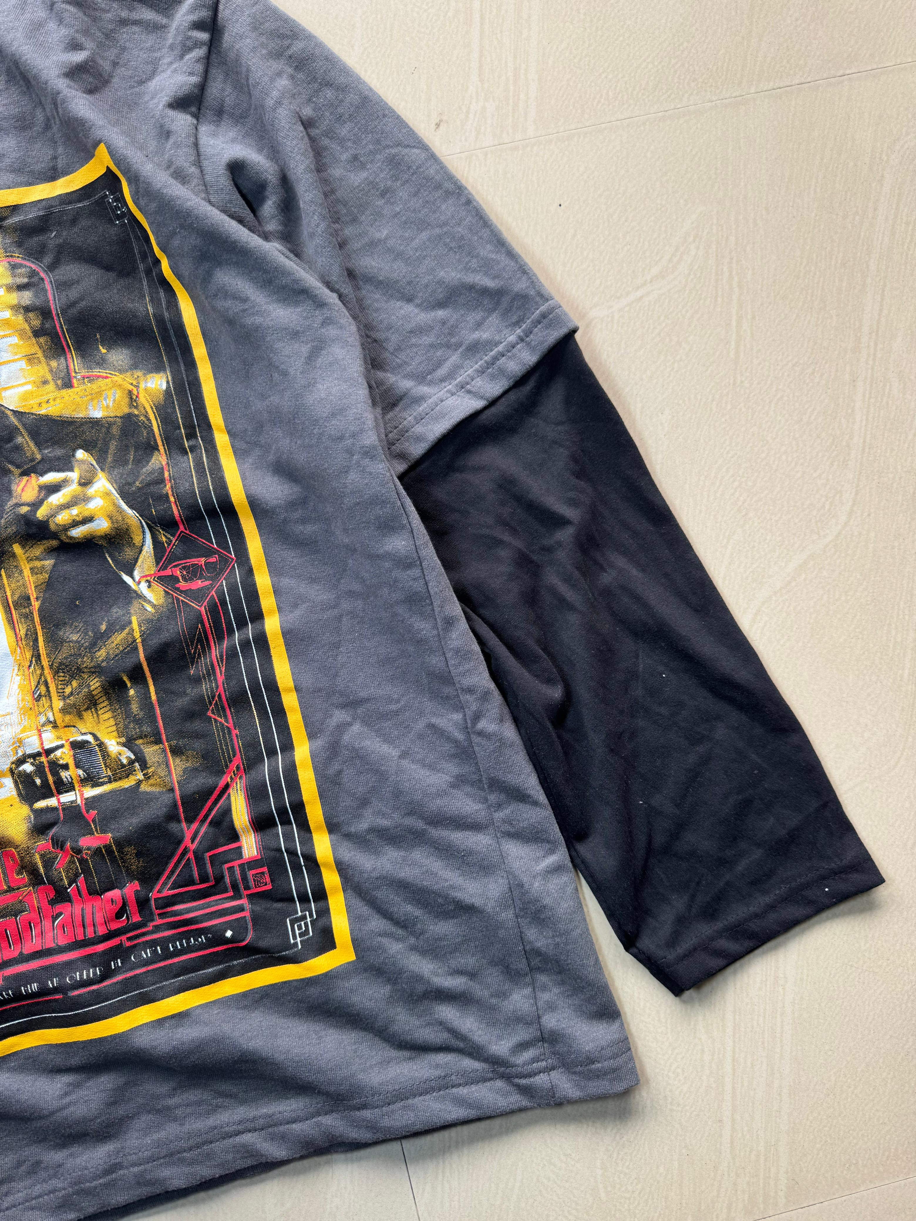 The Godfather Graphic Layered Full Sleeve Oversized T-Shirt