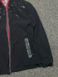 Men's Black Lightning Print Bomber Jacket – Lightweight Full Zip Casual Jacket