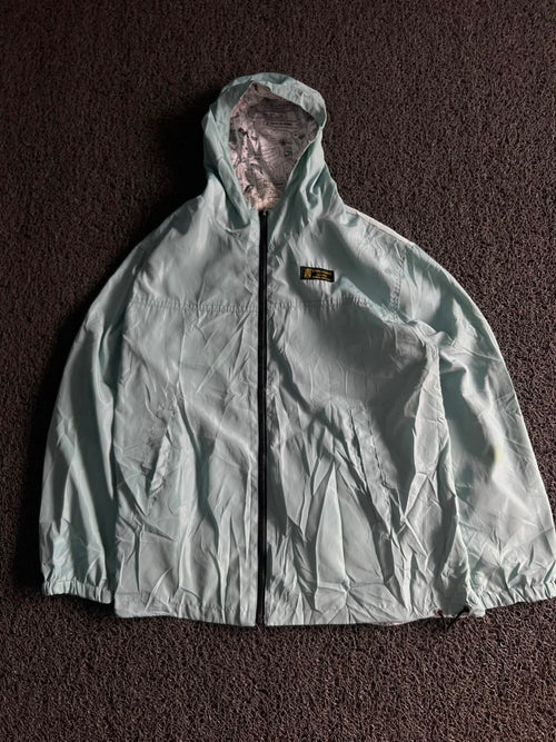 Reversible Lightweight Hooded Jacket – Printed & Solid Side