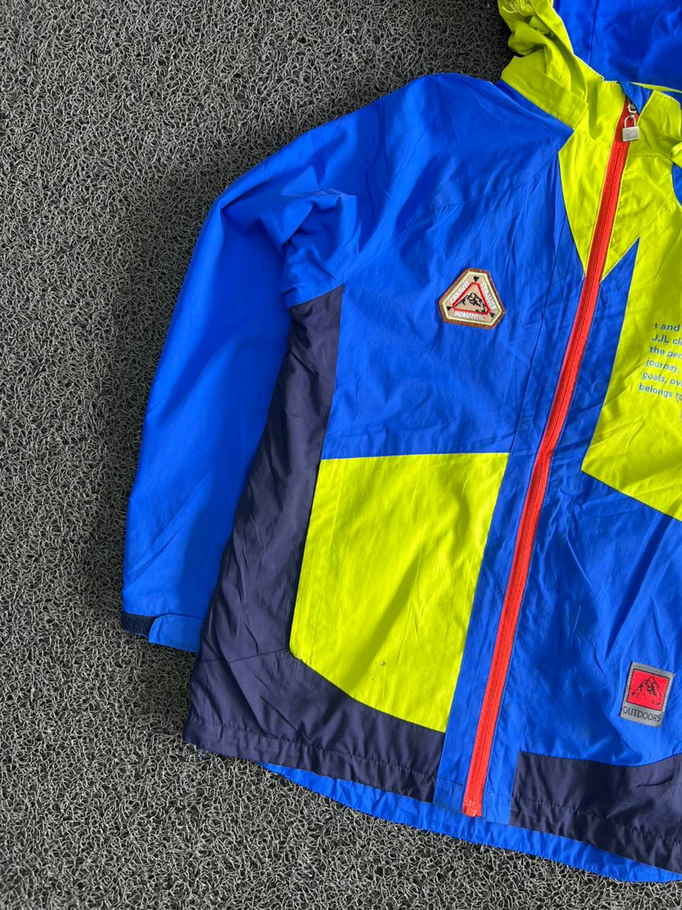 Colorblock Hooded Windbreaker Jacket – Lightweight Zip-Up Outdoor Coat