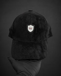 Black Dubai Shield Patch Textured Baseball Cap