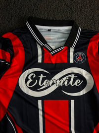 PSG Dembélé #10 Long Sleeve Retro Football Jersey – Black/Red | Eternite Sponsor