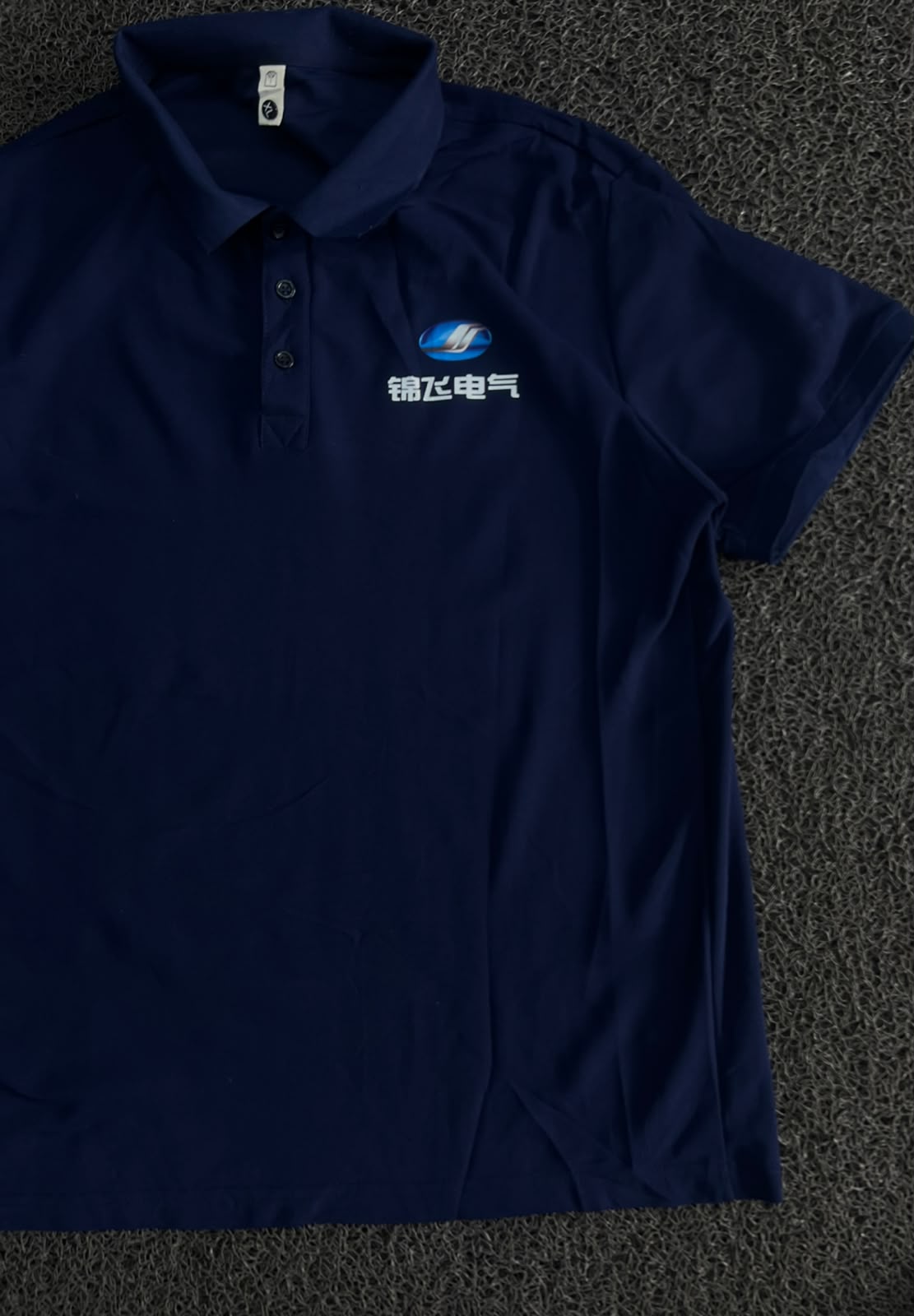Blue Minimal Graphic Polo T-Shirt
